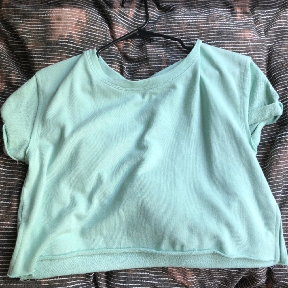 Forever 21 Cropped Pullover (Teal)